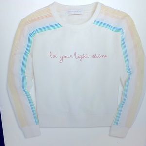 Spiritual Gangster kids ‘striped shine’ crew sweatshirt pastel rainbow size 4t